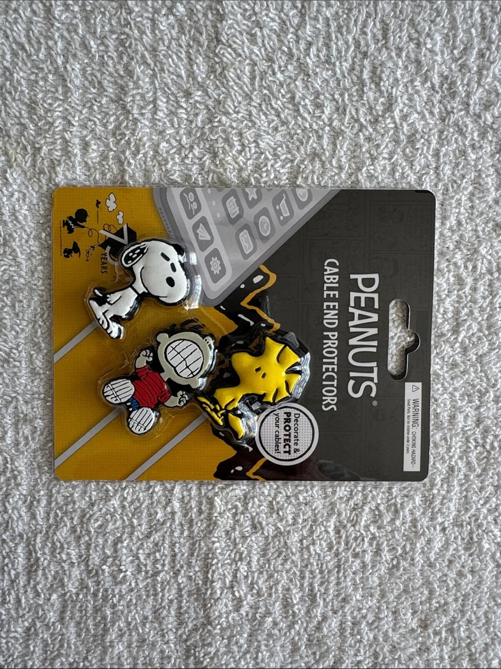 Peanuts Cable End Protectors - Snoopy & Woodstock (Yellow, White, Red)